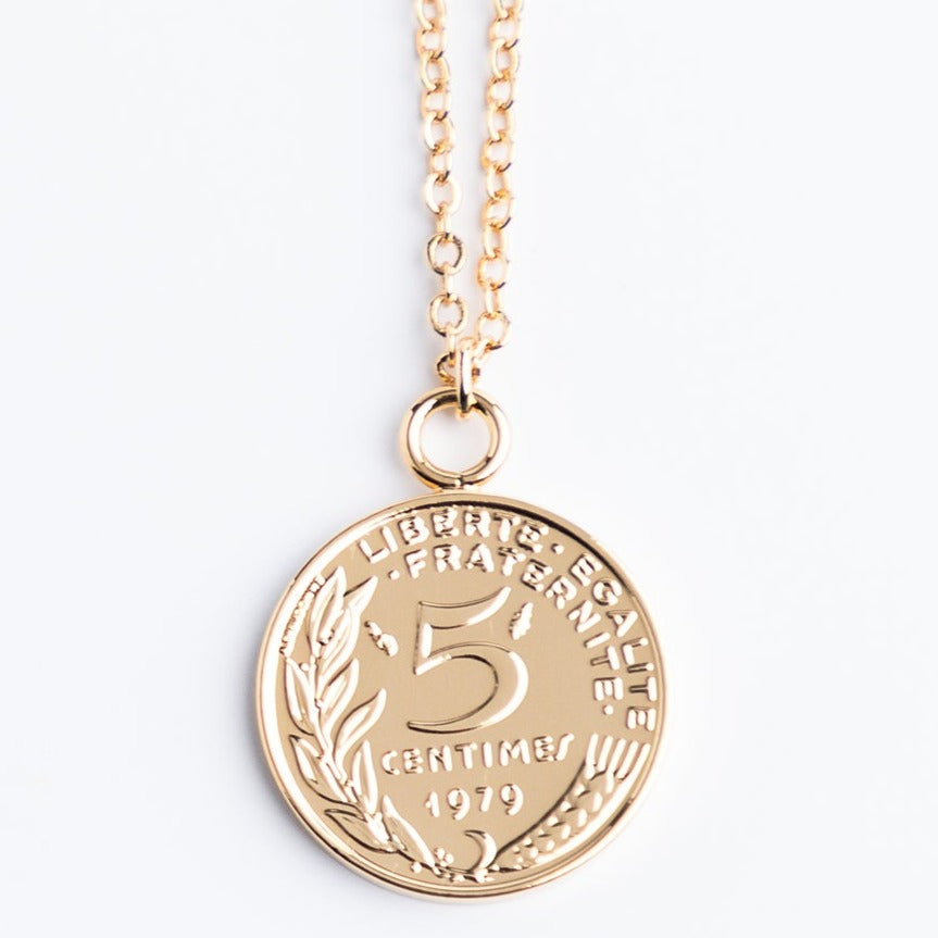 Collier Jeanne - 5 centimes Marianne